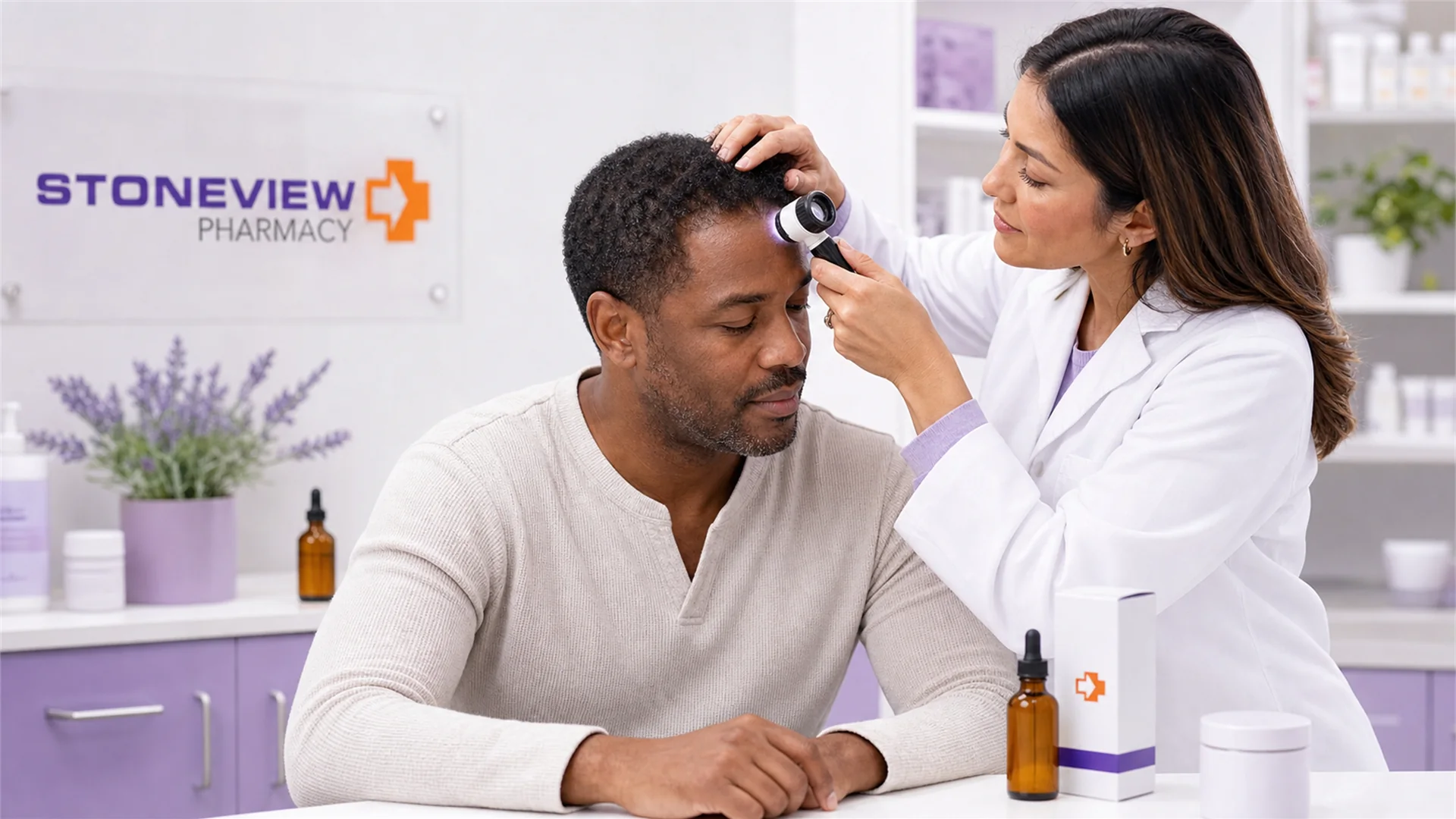 Consultation and scalp assessment for hair health compounding