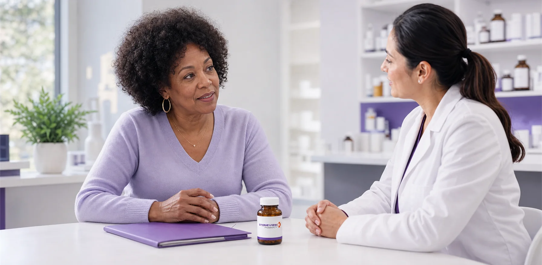 Confident adult woman during wellness support