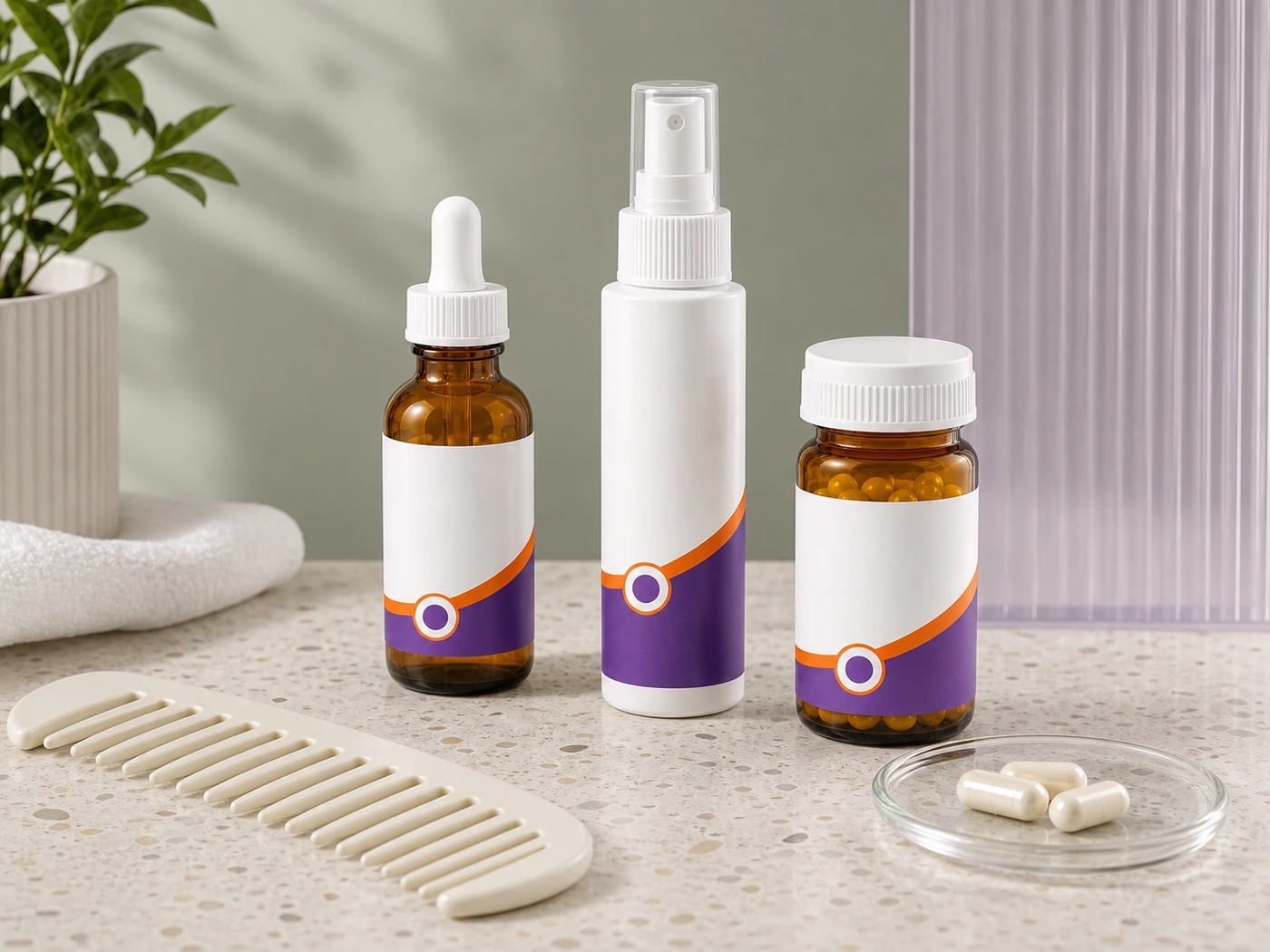 Hair health compounding products and scalp support supplies