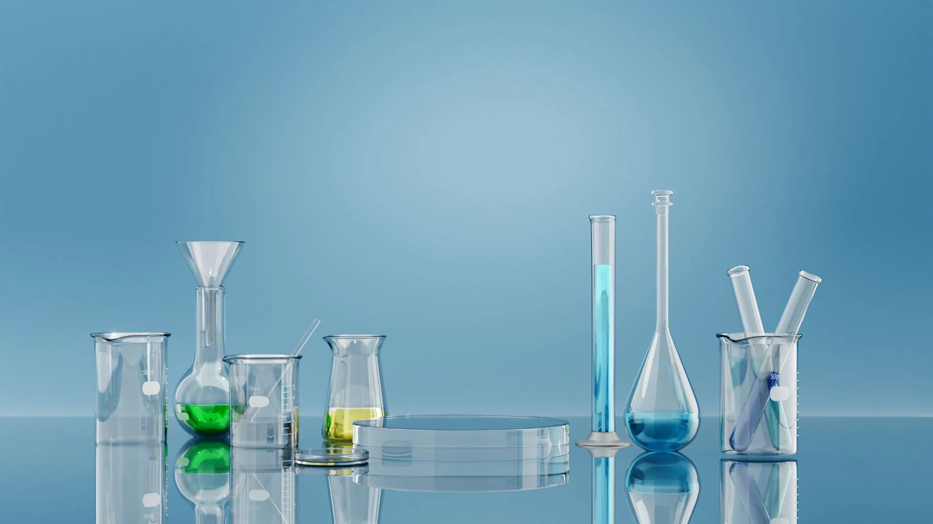 Active ingredients and laboratory glassware for dermatology care