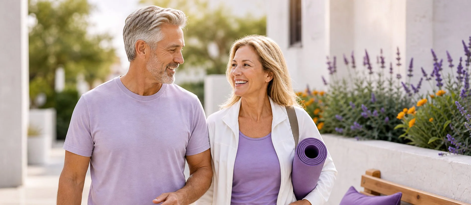 Active couple representing personalized hormone support