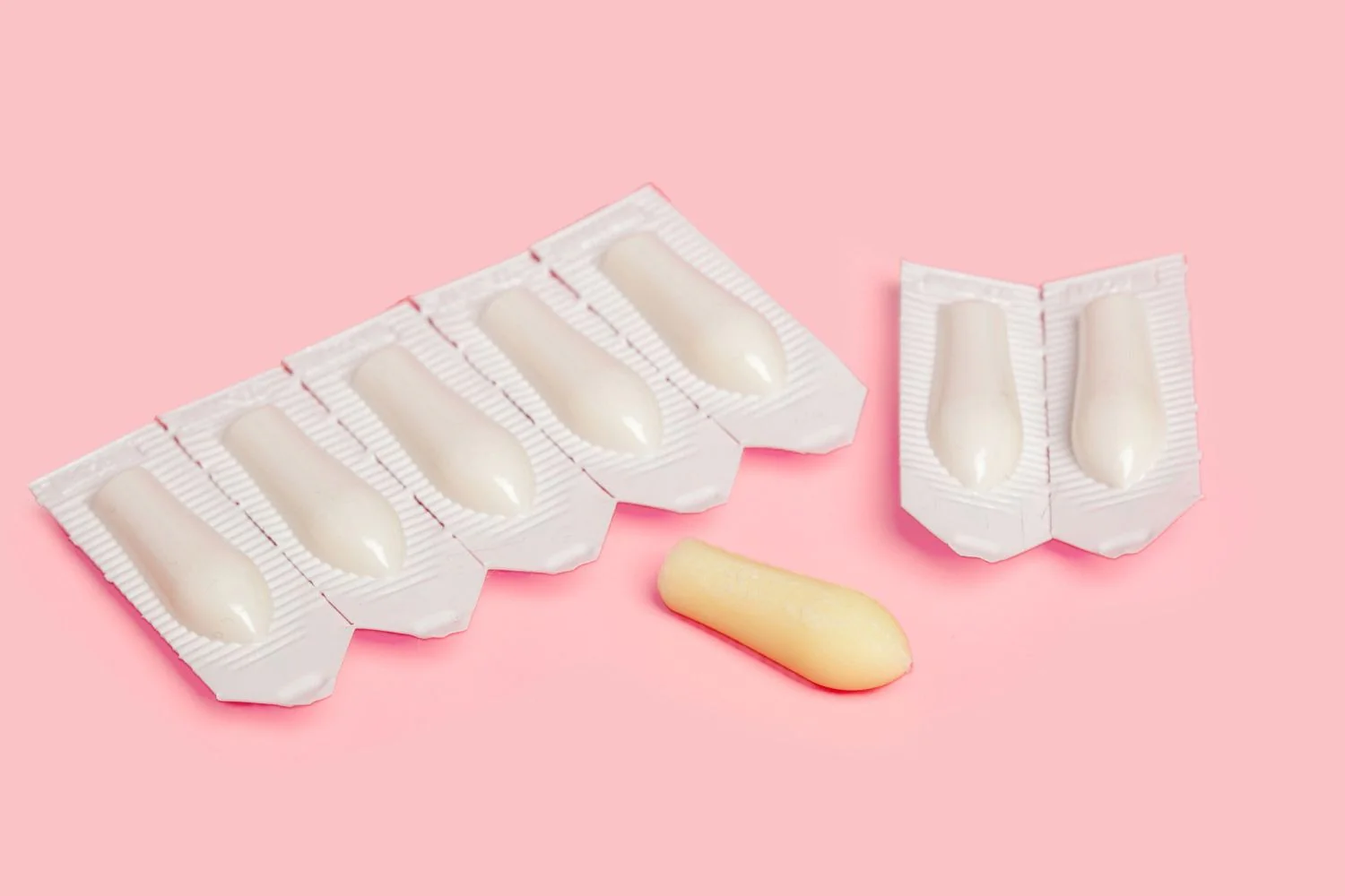 Compounded hormone suppositories in blister packaging