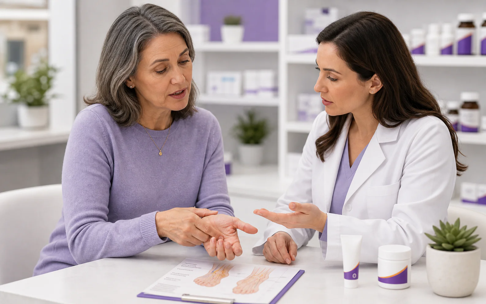 Pharmacy consultation for topical nerve pain support