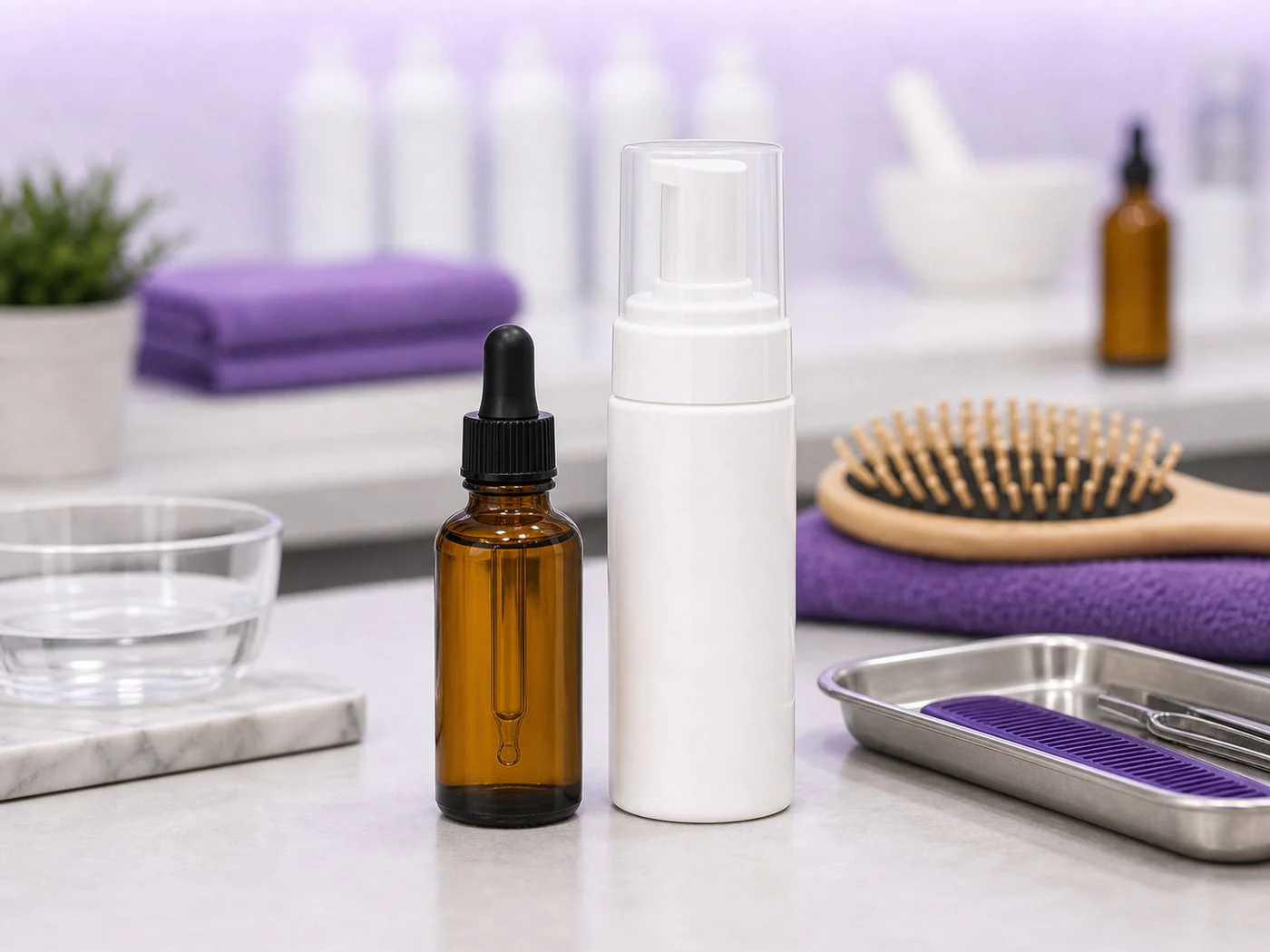 Hair health compounding products and scalp support supplies