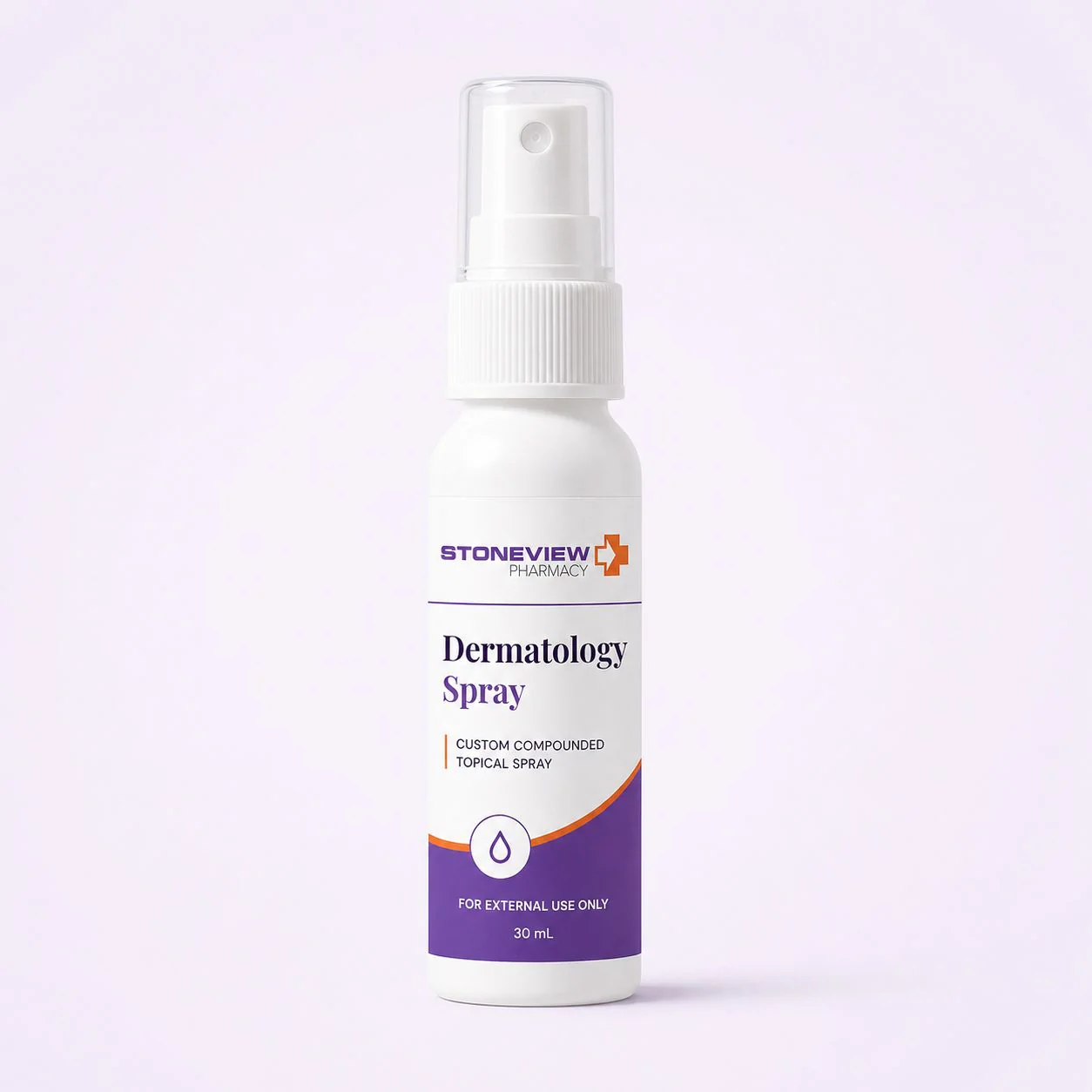Stoneview branded dermatology spray
