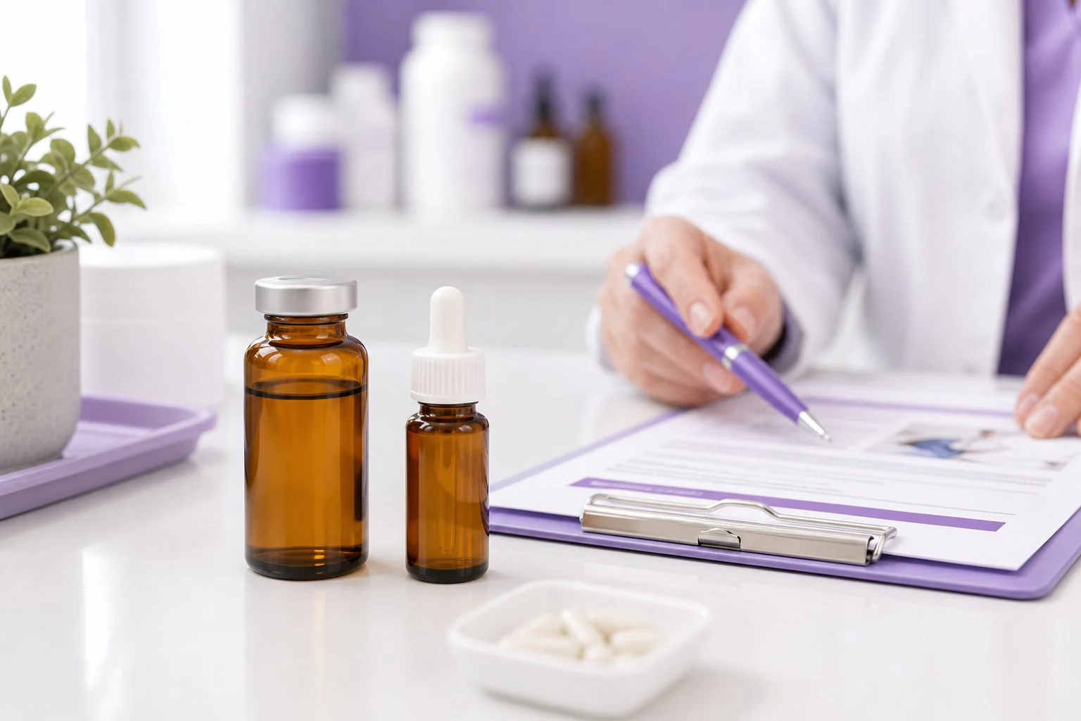 GLP-1 medication support products prepared by the pharmacy